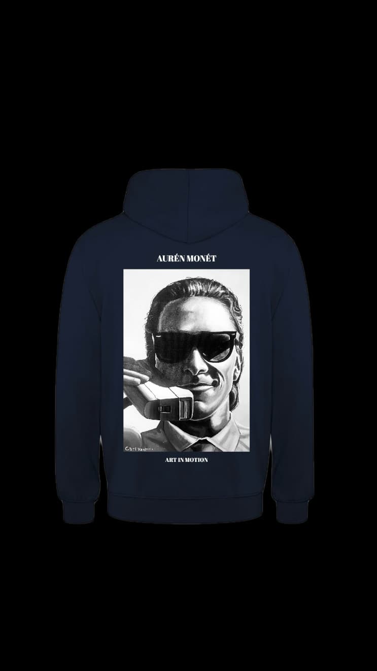 The CEO hoodie — navy, back print