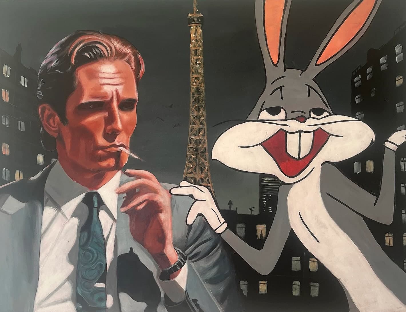 Paris After Dark, acrylic on canvas — Carl Vant
