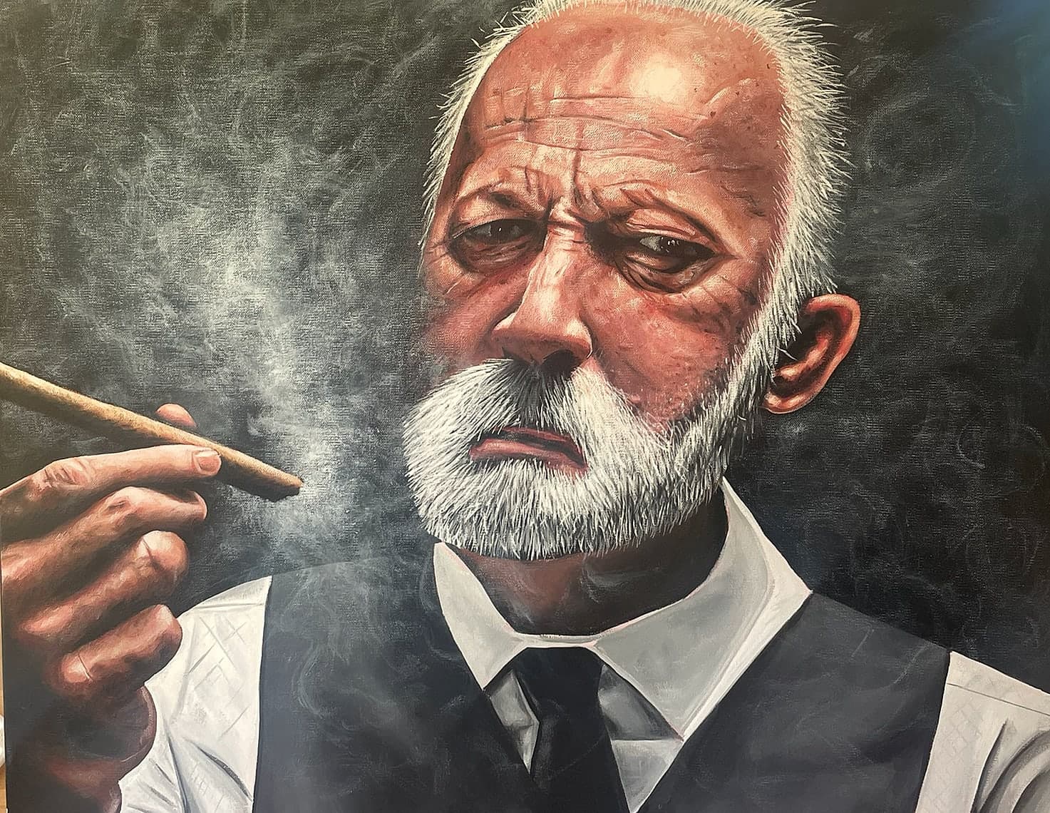 The Cigar, acrylic on canvas — Carl Vant