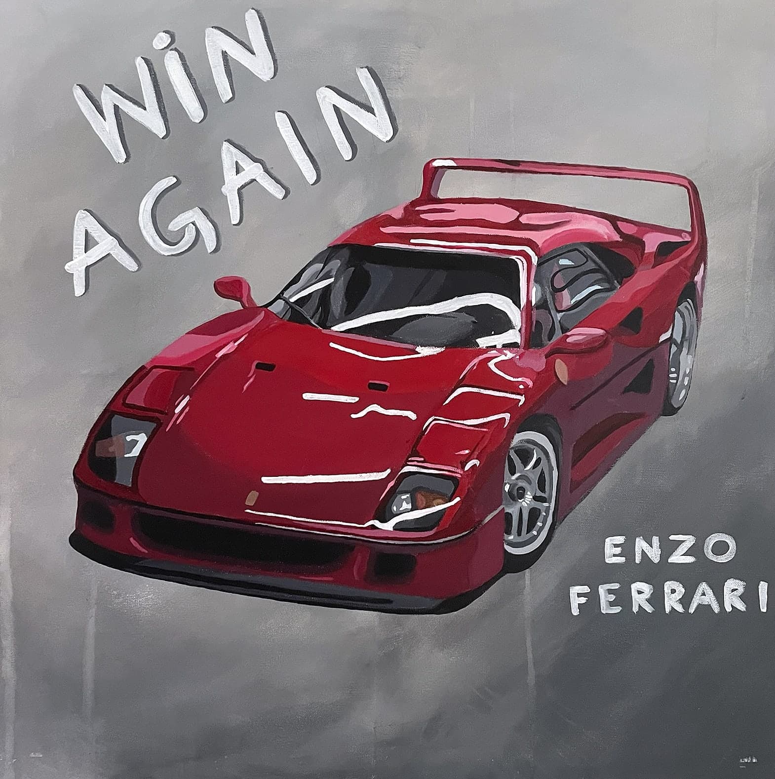 Win Again, acrylic on canvas — Carl Vant
